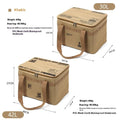 Tactical Camping Storage Bag 30-42L Insulated Folding Waterproof Picnic Gear Box