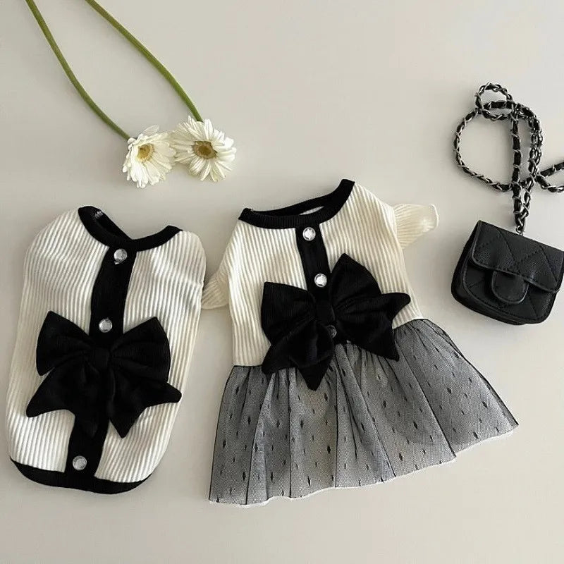 Small Dog Dress Lace Bow Puppy Summer Outfit Chihuahua Dog Costume Vest