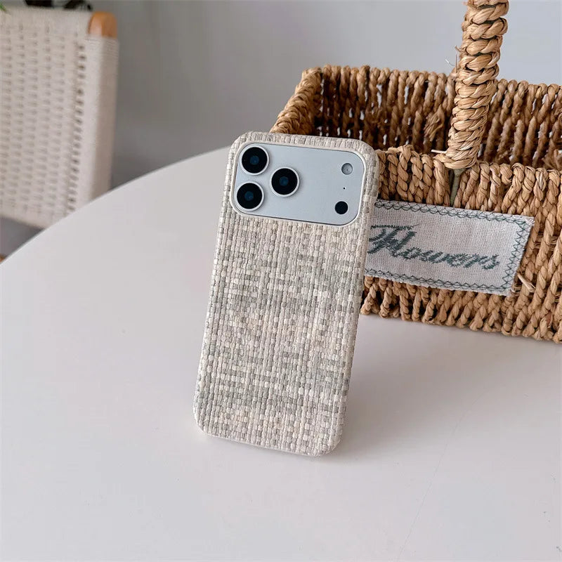 Weave Pattern Magnetic Anti Drop Heat Dissipation Scratch Resistant iPhone Case