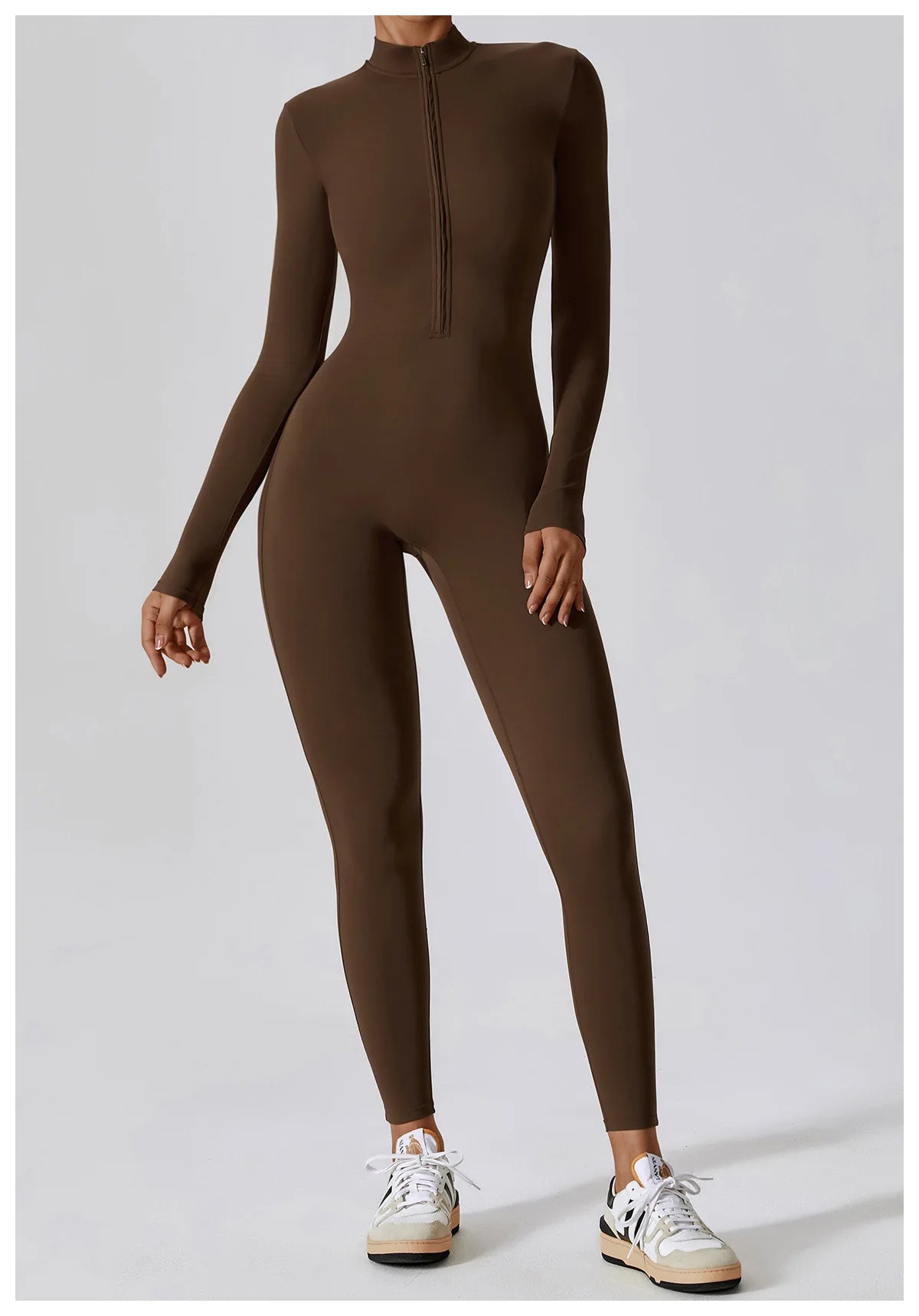 Women Zip Front Seamless Jumpsuit Short Sleeve Fitness Romper Bodycon Workout Outfit