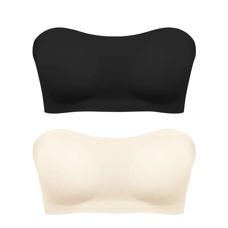 Women Strapless Push Up Bra Seamless Anti Slip Invisible Tube Top