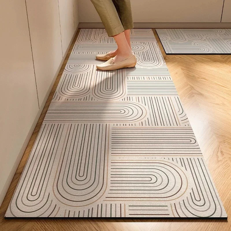 Diatomite Kitchen Floor Mat Anti Slip Super Absorbent Quick Dry Rug