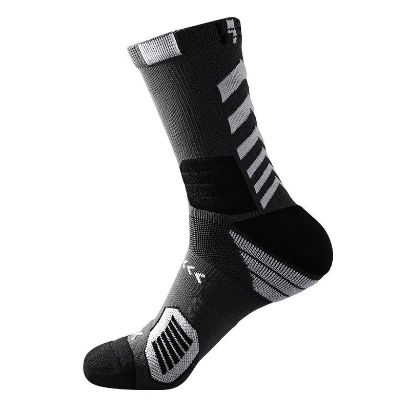 High Top Basketball Socks Cushioned Terry Breathable Moisture Wicking Sports Socks