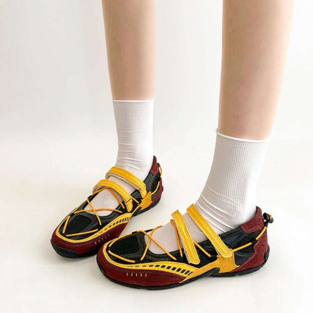 Breathable Mesh Mary Jane Sneakers for Women Summer Shoes