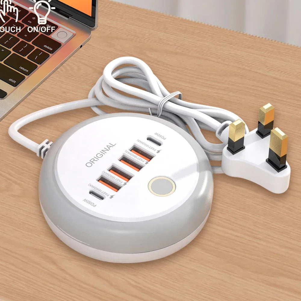 50W USB C Fast Charging Power Strip for iPhone