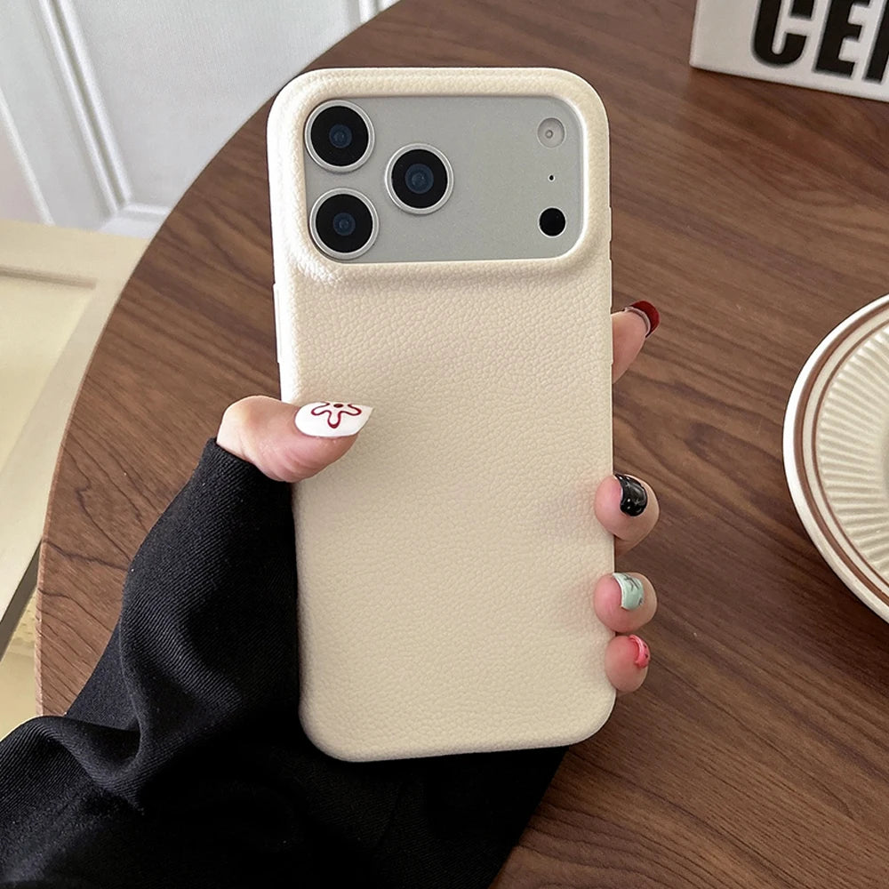 Leather Texture Shockproof Soft TPU iPhone Case