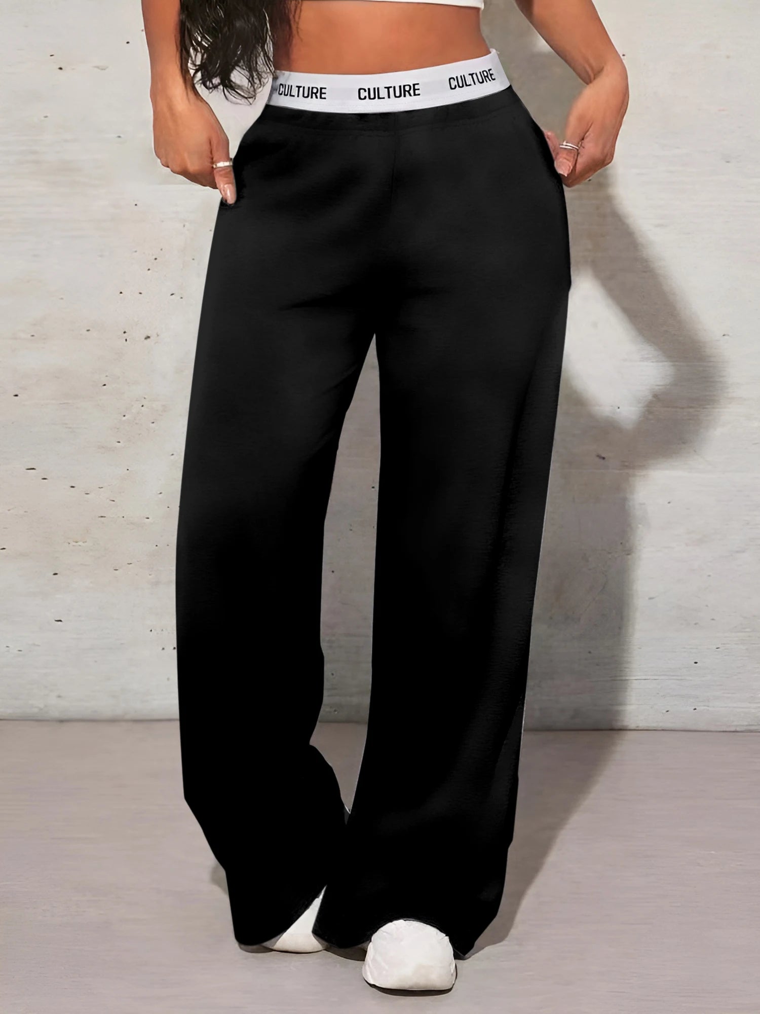 Women’s High Waist Wide Leg Sweatpants Tummy Control Baggy Joggers