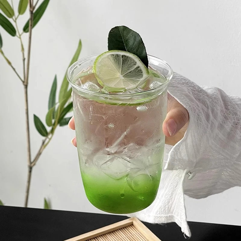 Glass Cup Transparent Mug for Coffee Milk Beer Water 1 6pcs Set