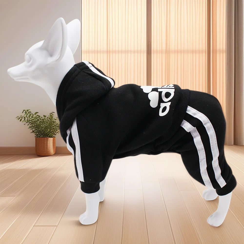 Cute Dog Hoodie Jumpsuit – Sport Outfit for Small Dogs