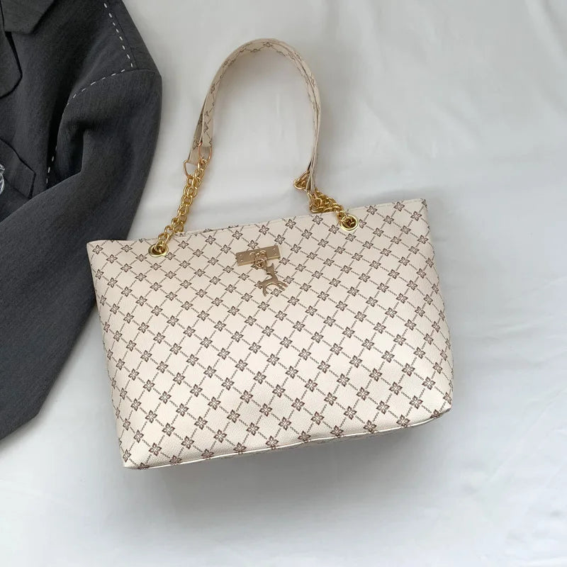 Women Large Capacity Tote Bag Soft Leather Shoulder Bag Fashion Handbag Casual Elegant Daily Bag for Work Travel