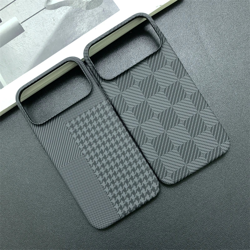 Carbon Fiber Chessboard Style Ultra Thin Bumper iPhone Case