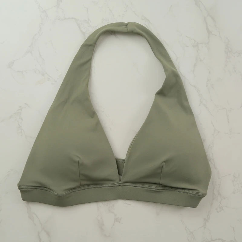 Neck Hanging Yoga Sports Bra Women Breathable Running Fitness Cycling Bra