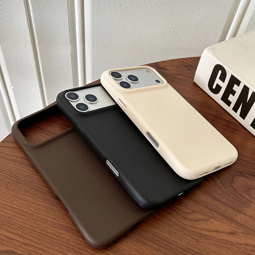 Leather Texture Shockproof Soft TPU iPhone Case