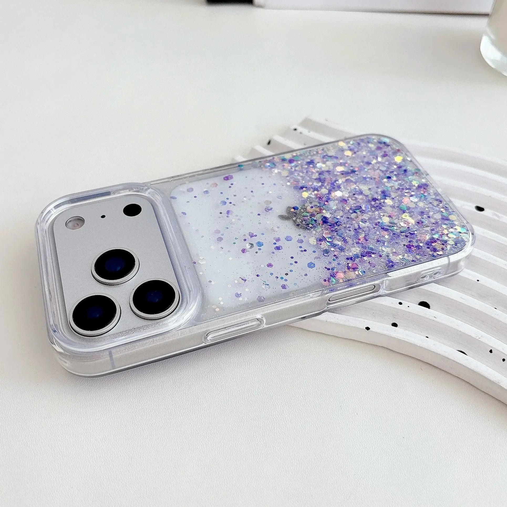 Luminous Glitter Silicone Neon Transparent iPhone Case