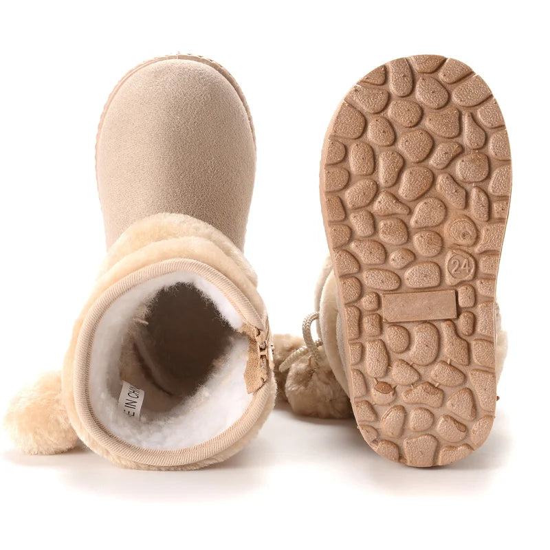 Kids Winter Snow Boots Warm Thick Sole for Boys and Girls