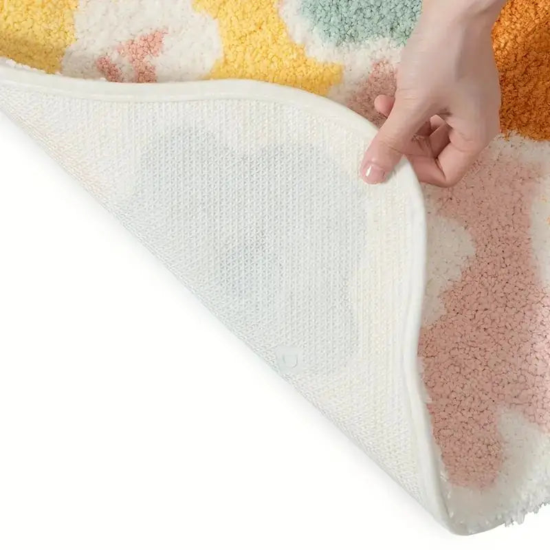 40x60cm Cute Flower Bathroom Rug Soft Absorbent Non Slip Bath Mat Machine Washable