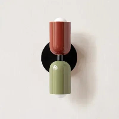 Nordic Colorful Wall Lamp Bedside Macaron Style Bedroom Corridor Lighting Decor
