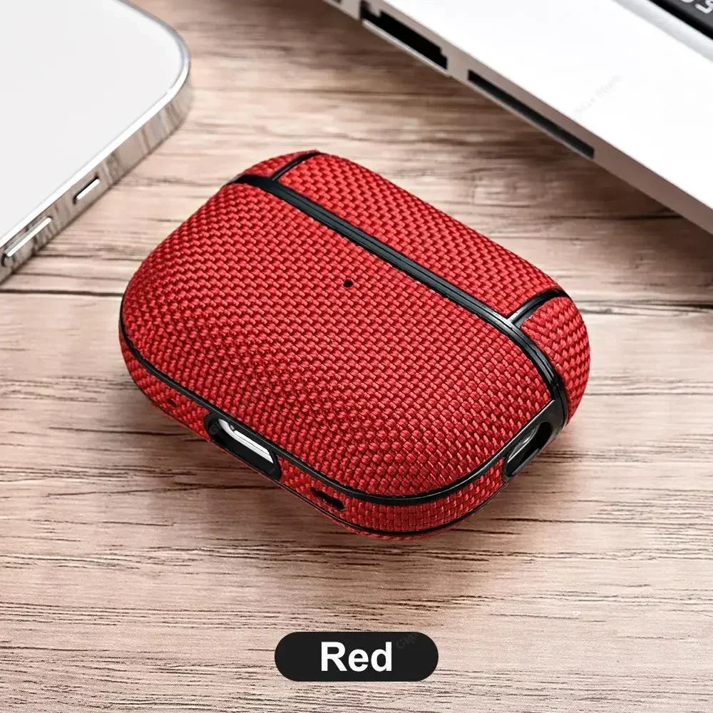 Shockproof Fabric AirPods Case Cover with Carabiner for AirPods 4 3 Pro 2 Protective Wireless Charging Earbuds Case
