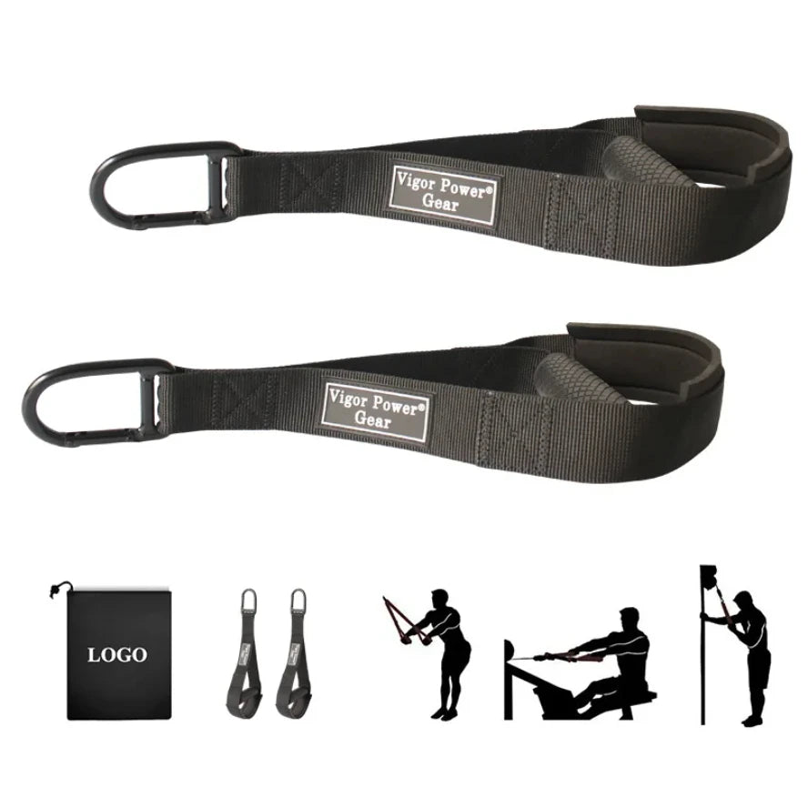 Gym Cable Attachment Set Triceps Rope Handles Resistance Band Workout Kit