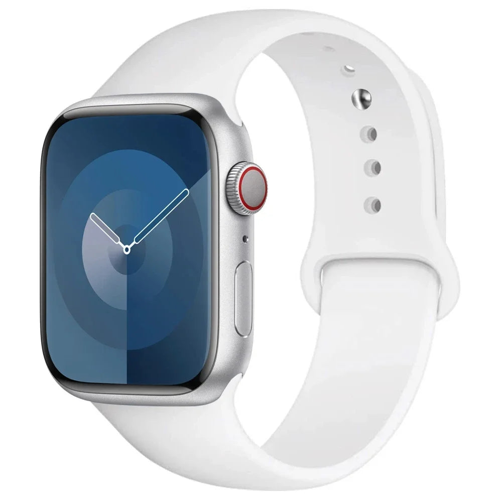 Silicone Apple Watch Band – Sport Strap Replacement for Apple Watch Series 3–9, SE & Ultra