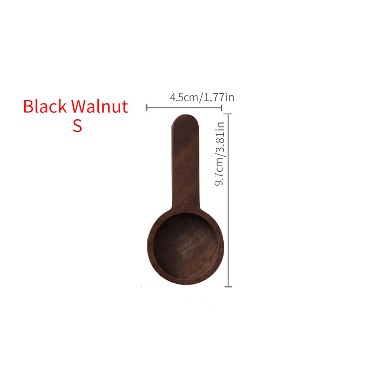 Walnut Wood Coffee Scoop Solid Wooden Measuring Spoon for Coffee Milk Powder