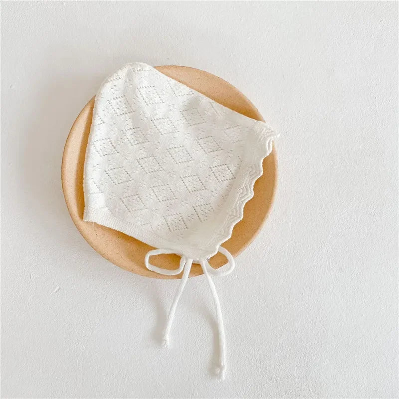 Baby Girl Cotton Newborn Hat Lace Flower Infant Cap 0-24 Months