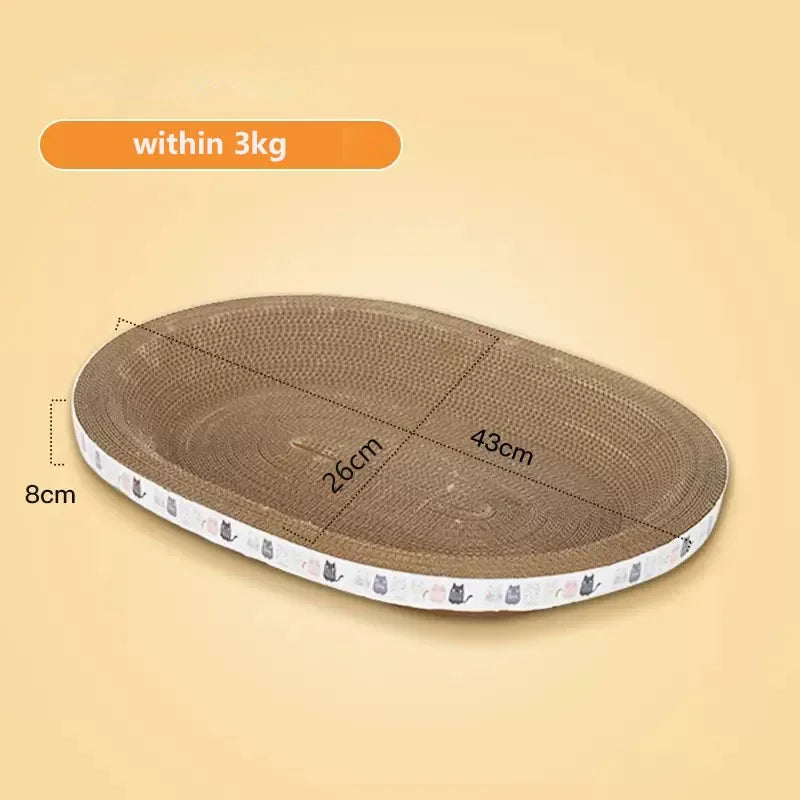 Corrugated Cat Scratcher Bed with Catnip