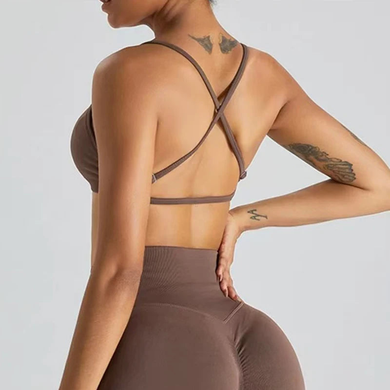 Seamless Sports Bra Women Push Up Gym Top Yoga Fitness Workout Bra Activewear