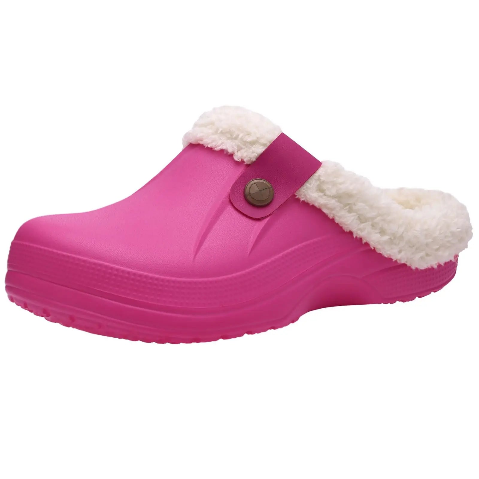 Fleece Lined Clogs Waterproof Winter Slippers Unisex EVA Anti-Slip Cozy Indoor Outdoor Shoes
