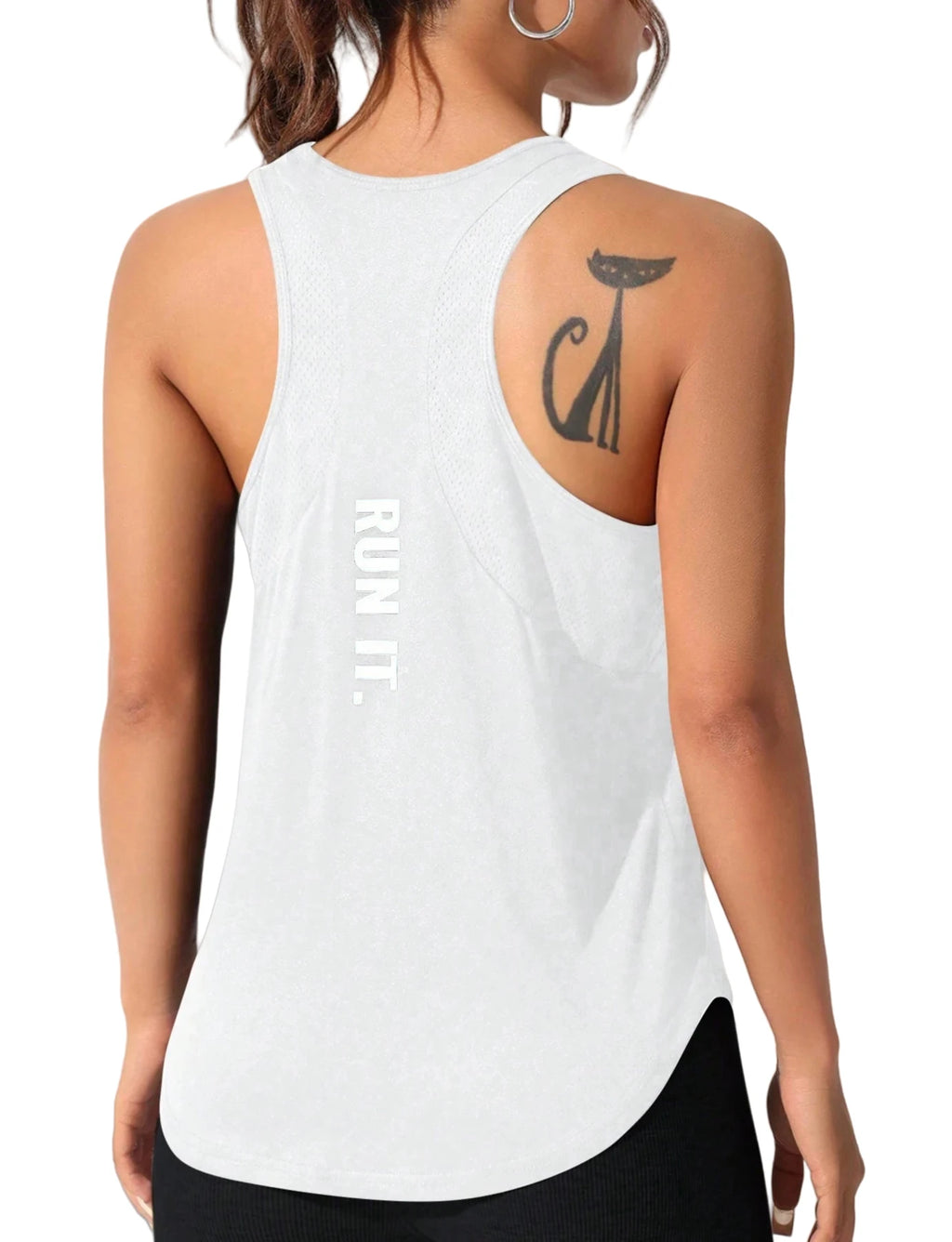 Women Quick Dry Gym Tank Top Breathable Mesh Workout Yoga Vest Sleeveless Fitness Shirt