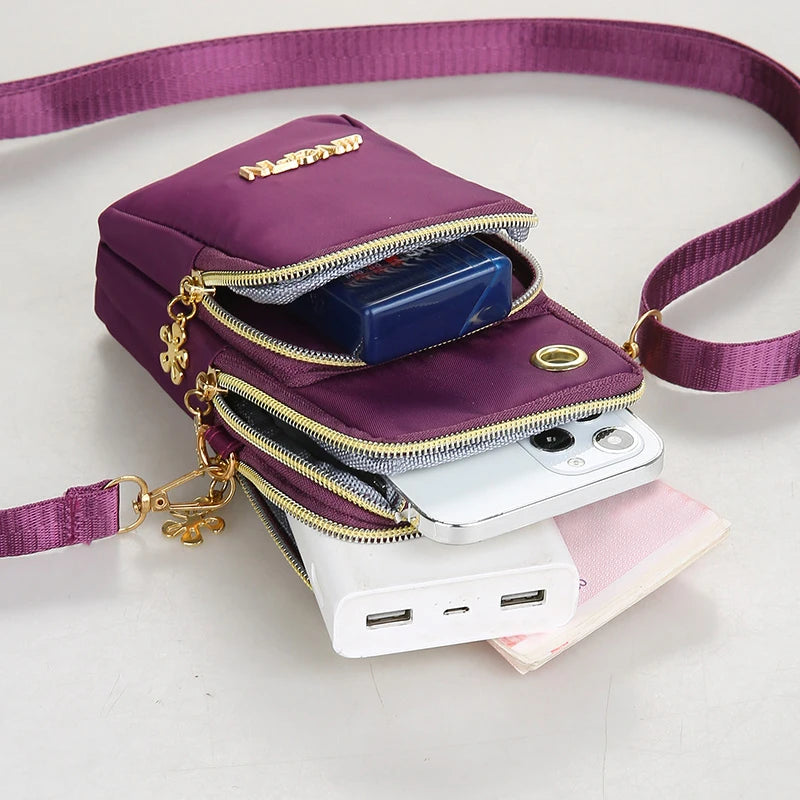 Women Crossbody Phone Bag Mini Shoulder Bag Travel Anti-Theft Small Messenger Bag Multi Pocket Mobile Pouch