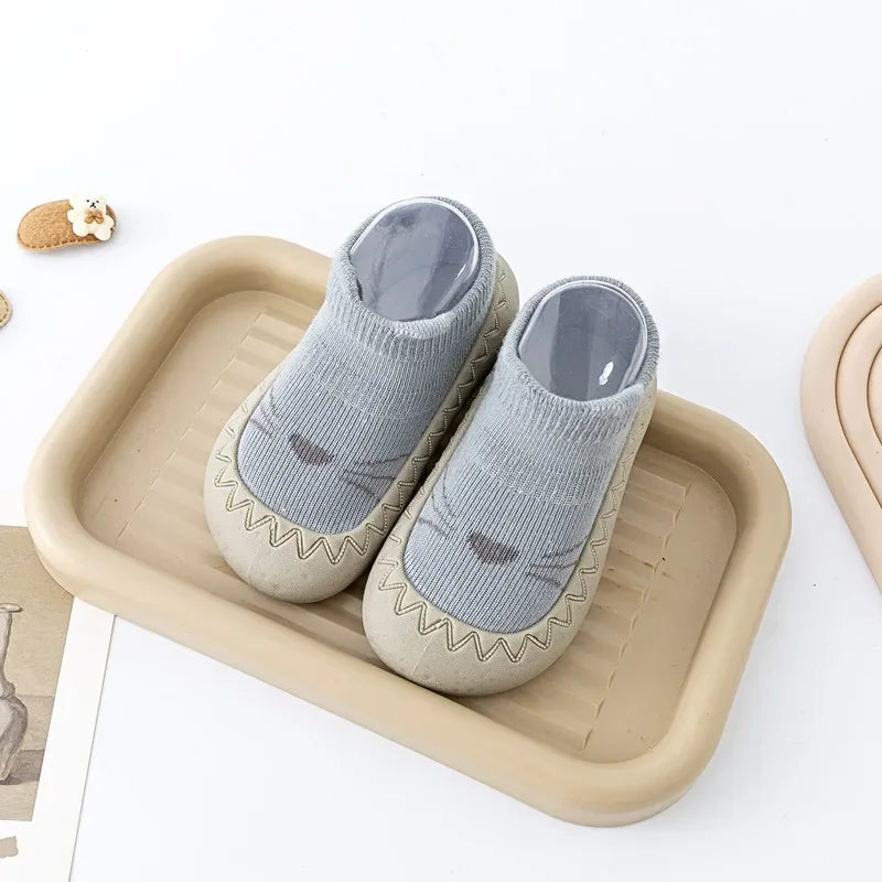 Baby Cartoon Sock Shoes Soft Rubber Sole First Walker Sneakers