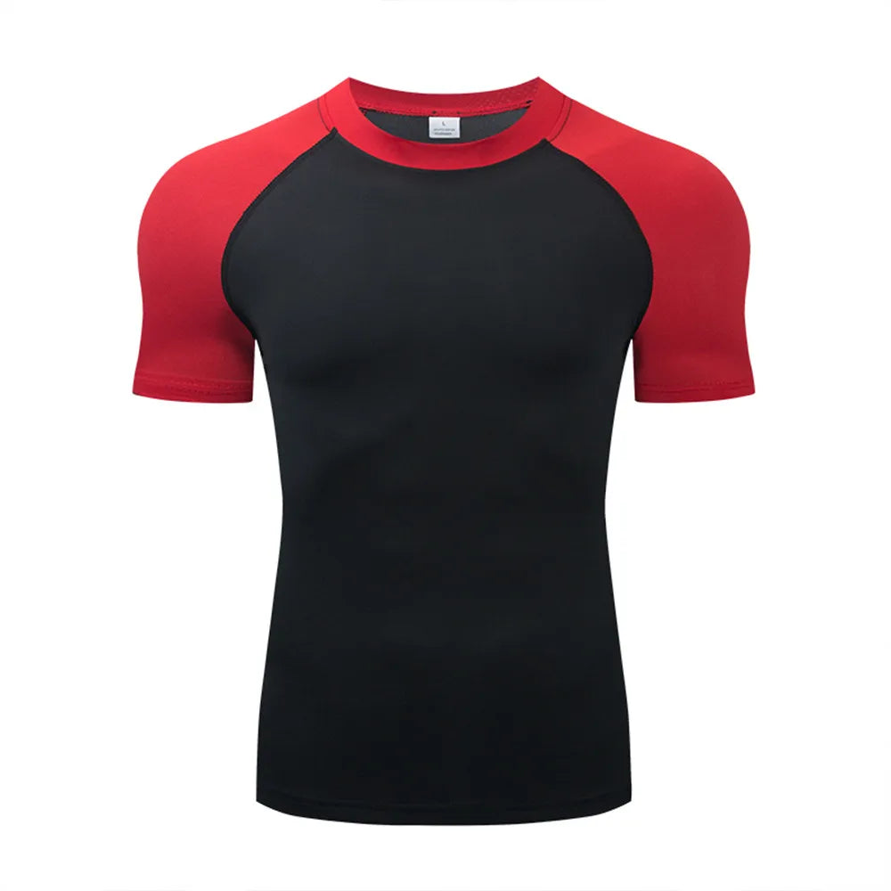 Men Compression Running T Shirt Breathable Gym Training Fitness Tight Sport Tee
