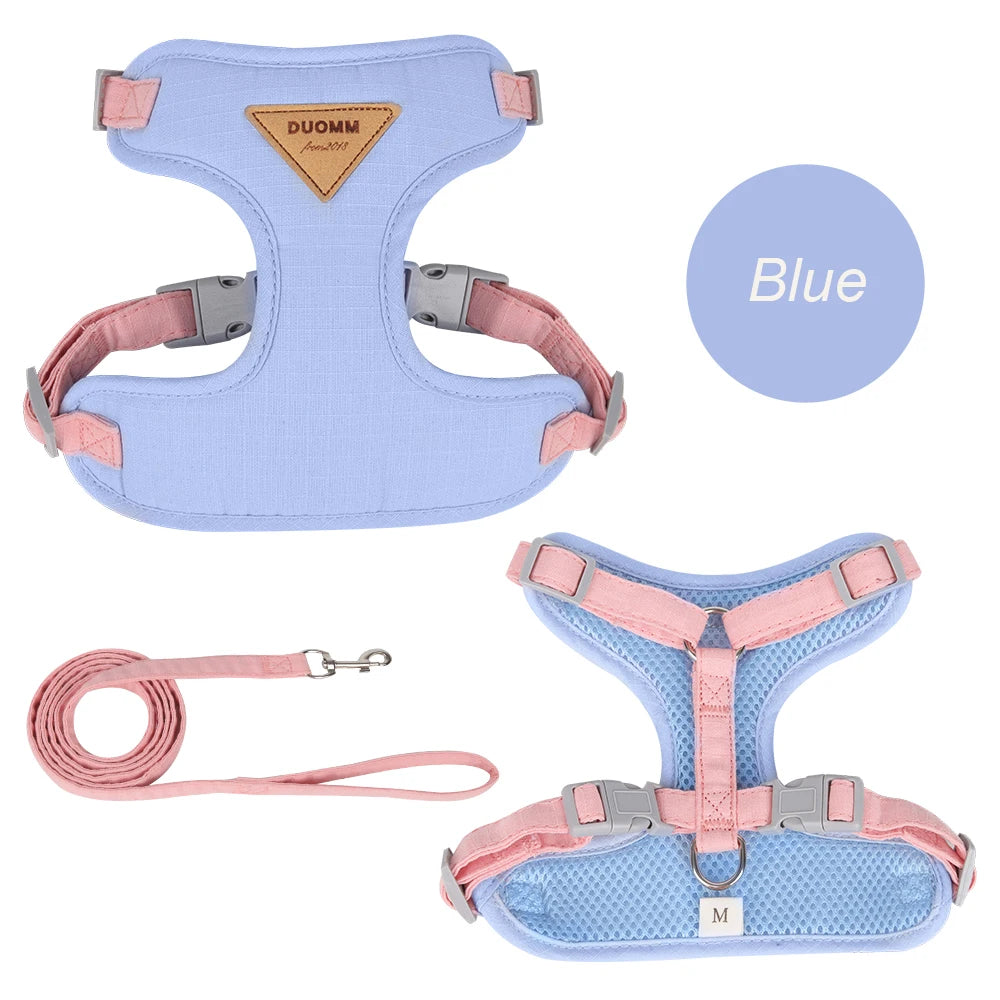 Breathable Pet Harness and Leash Set for Cats and Small Dogs Outdoor Walking