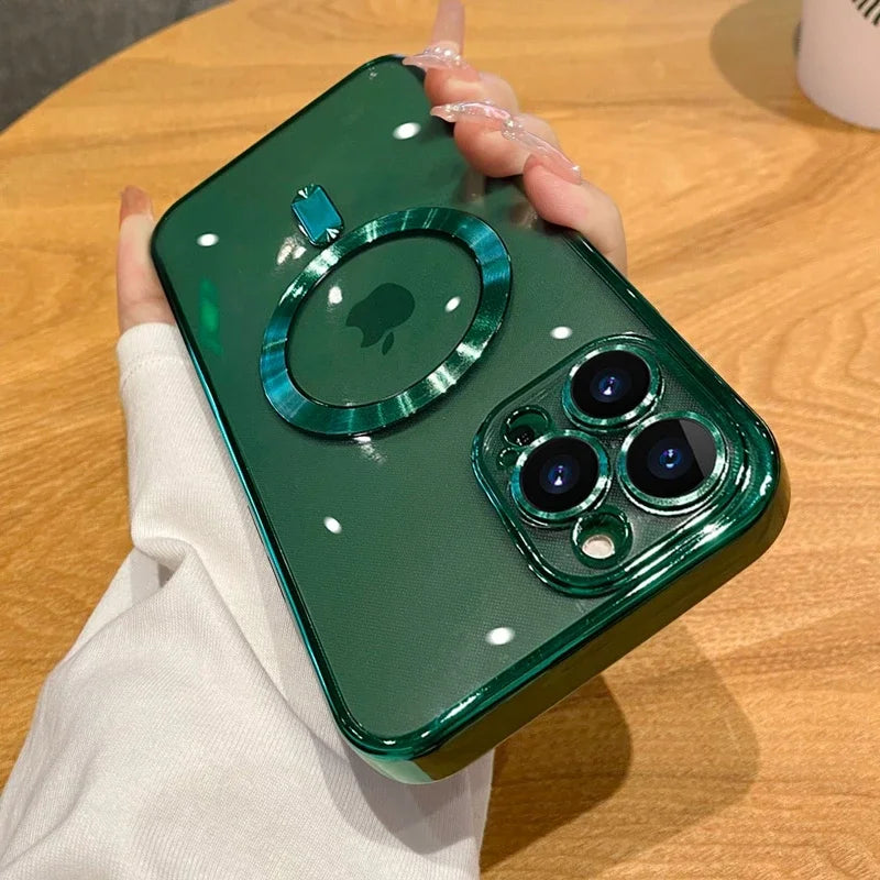Transparent Magnetic Wireless Charging iPhone Case