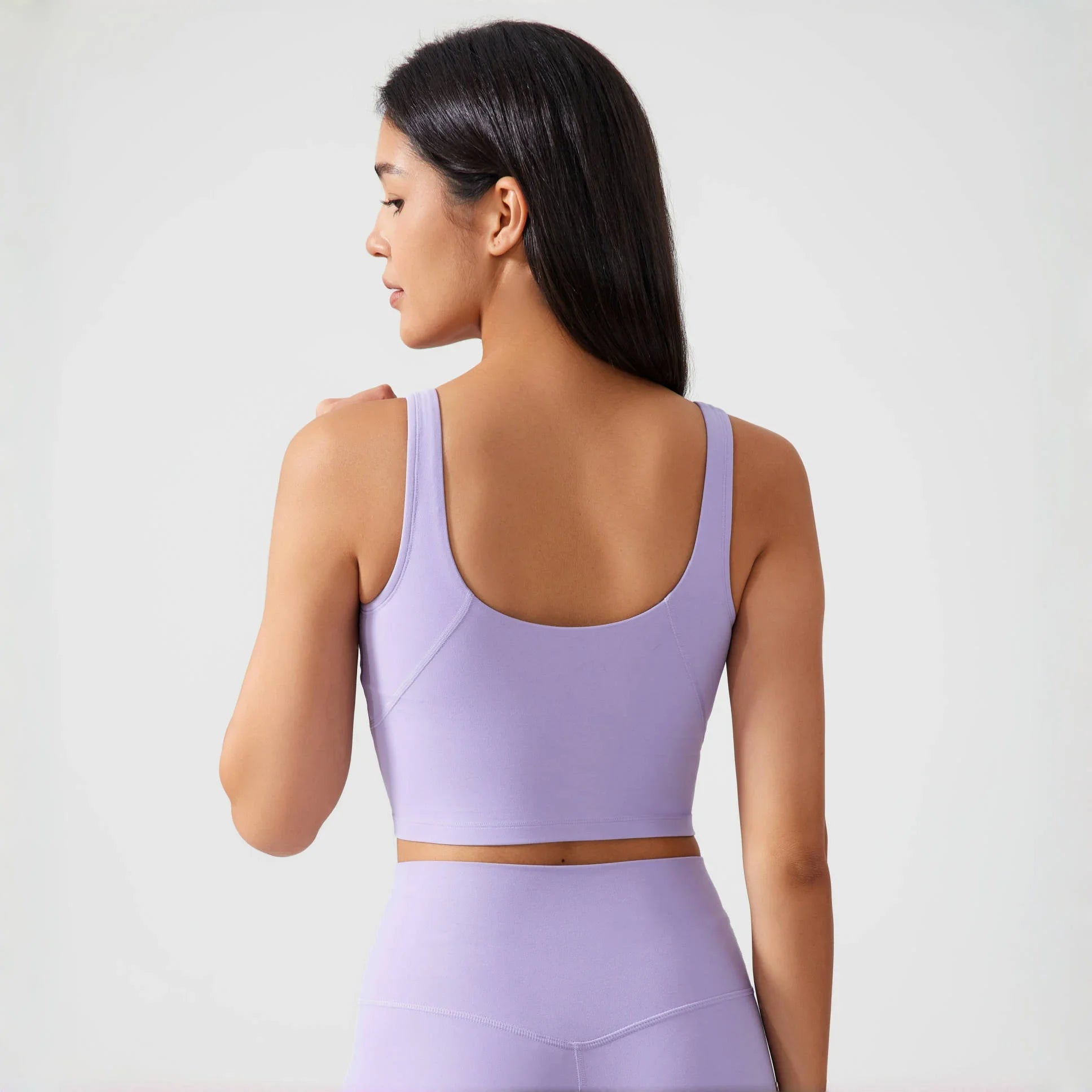 U Back Sports Bra Women Yoga Crop Top Shockproof Gym Fitness Vest
