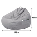 Large Bean Bag Chair Soft Fluffy Lazy Sofa Cover Tatami Living Room Seat