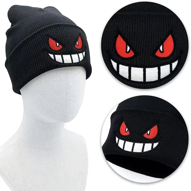 Unisex Anime Embroidered Knit Cap for Adults and Kids Cosplay Hat