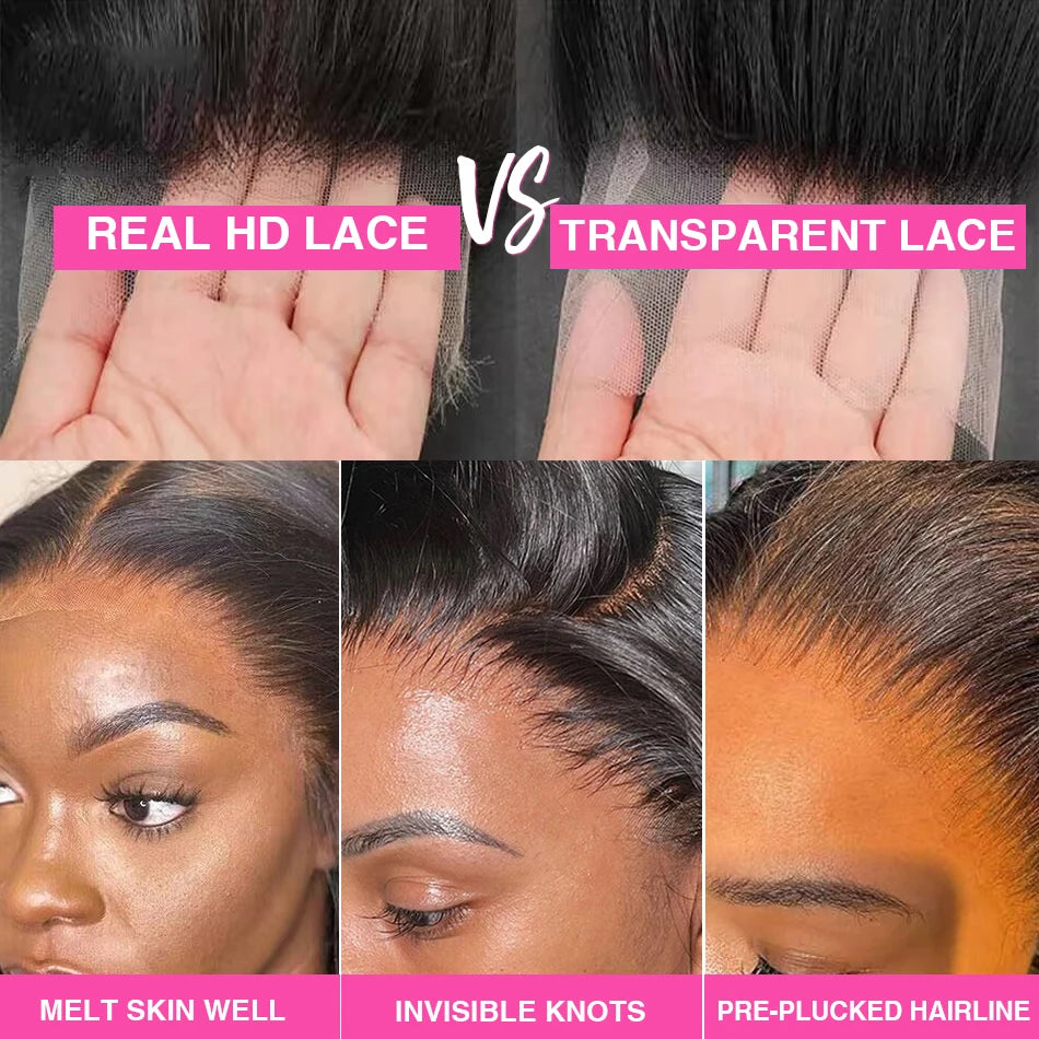 Body Wave Human Hair Wig – HD Transparent Lace Front Glueless Wig for Women