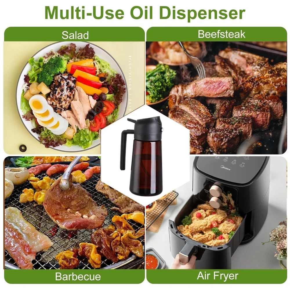 Olive Oil Sprayer and Pourer Bottle
