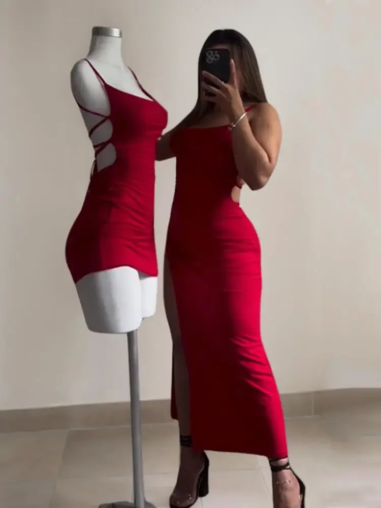 Women Halter Neck Bodycon Mini Dress Summer Bag Hip Sexy Party Dress Y2K Style