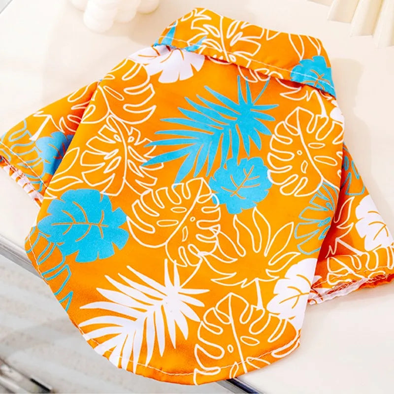 Dog Shirt Summer – Coconut Print Beach Pet Clothes for Dogs & Cats