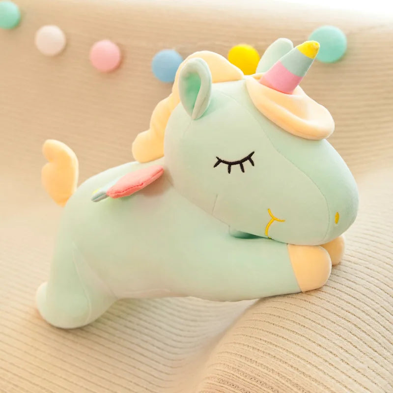 Cute Rainbow Unicorn Plush Toy Pillow for Girls Gift