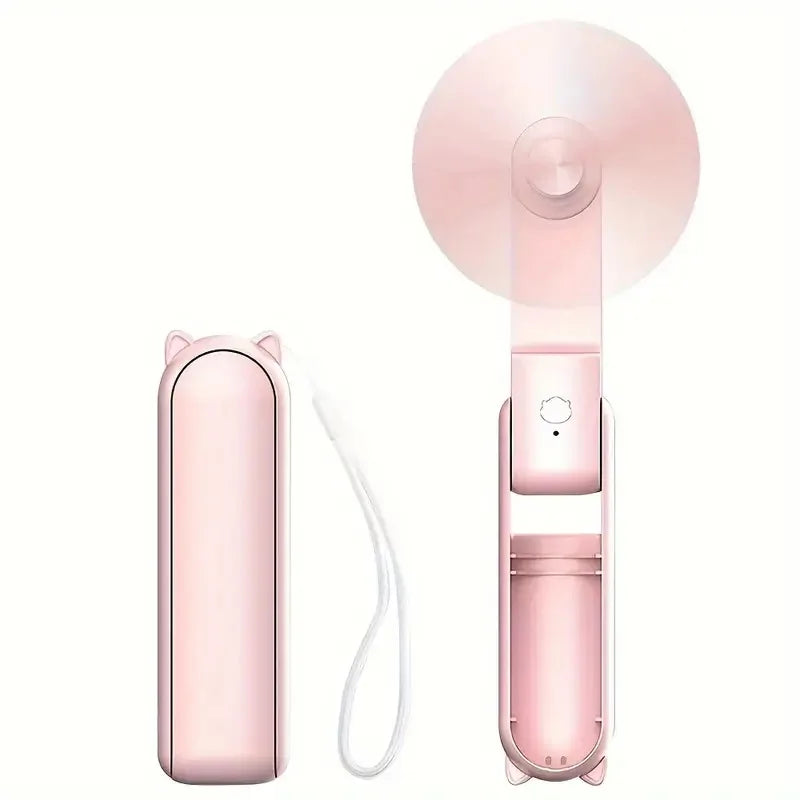 Portable Mini Fan – USB Rechargeable Foldable Handheld Fan for Travel and Outdoor Use