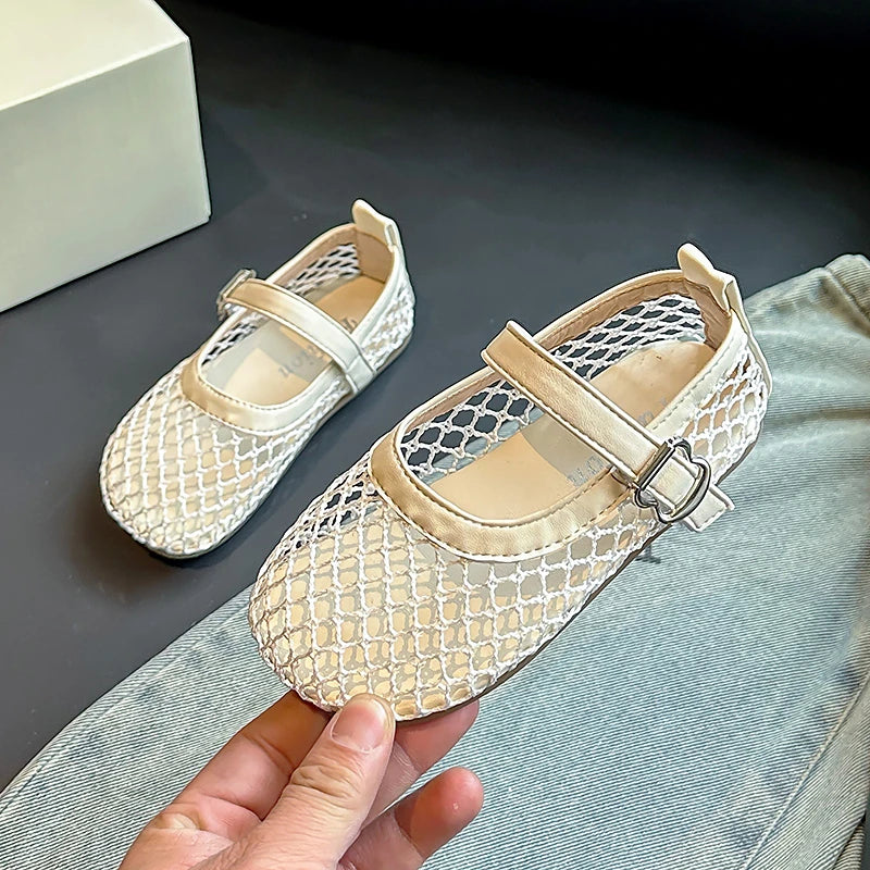 Kids Breathable Princess Flats Soft Summer Shoes