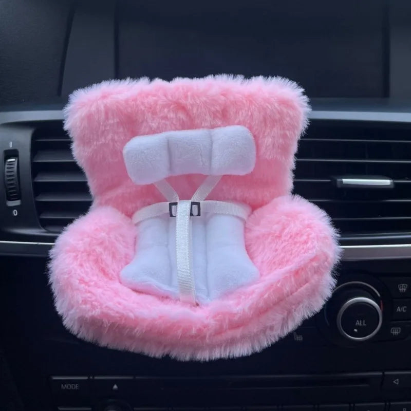 Car Doll Safety Seat Cartoon Style Chair for Labubu Doll Car Interior Decoration