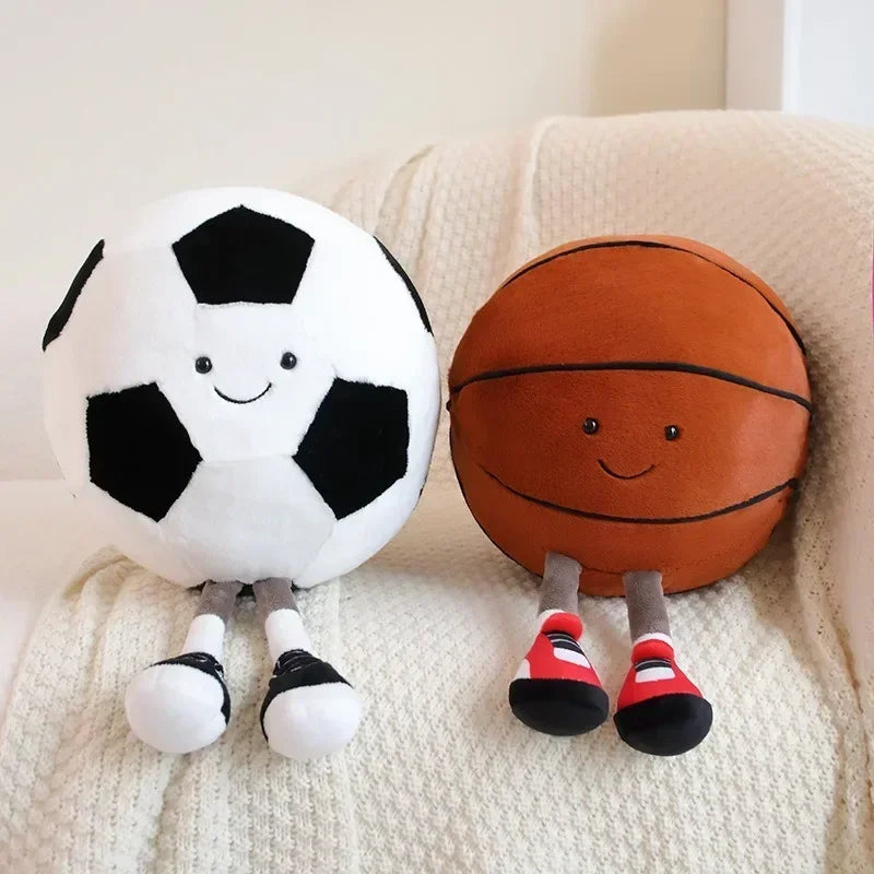 Football Basketball Plush Pet Toy for Dogs and Cats