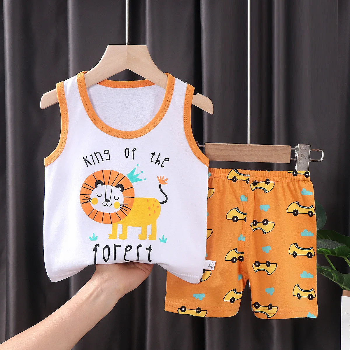 Kids Summer Sleeveless T Shirt and Shorts Set 2pcs