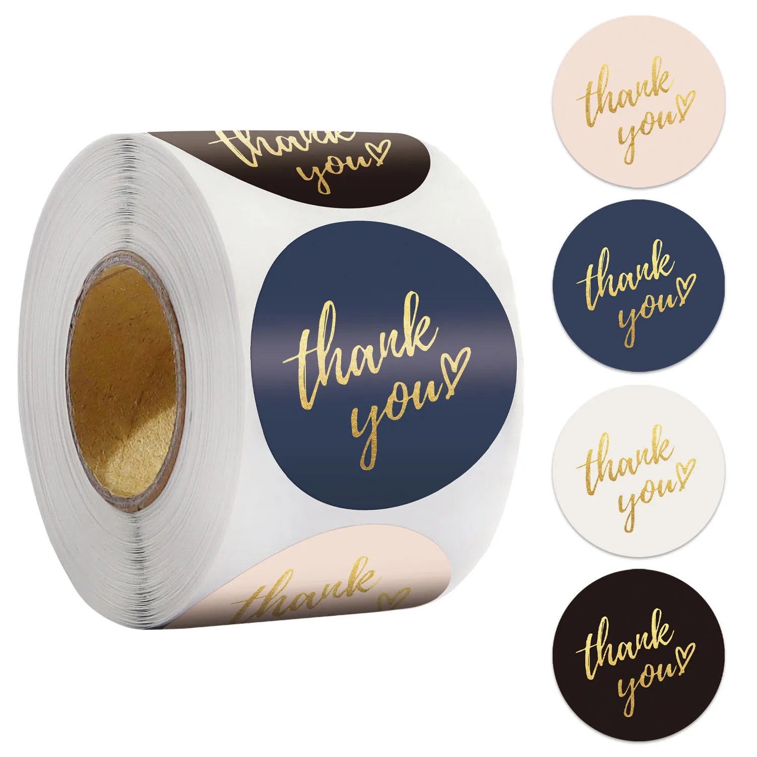 Thank You Stickers Roll – Elegant Packaging Labels for Small Business & Gift Wrapping