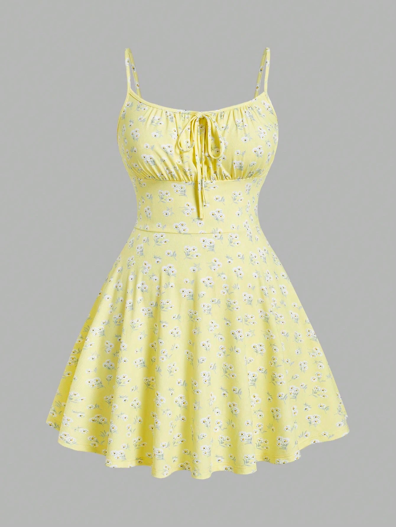 Women’s Floral Sleeveless Spaghetti Strap Camisole Dress